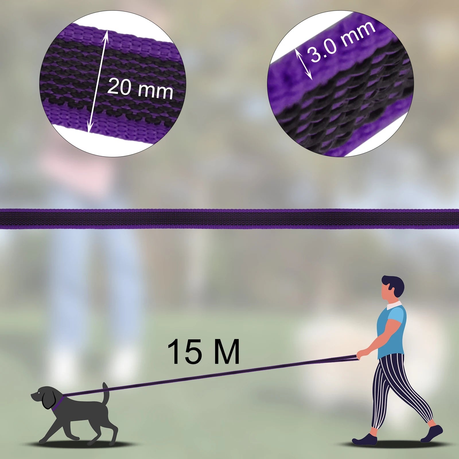 Latex Silk Long Dog Leash PetWhiz