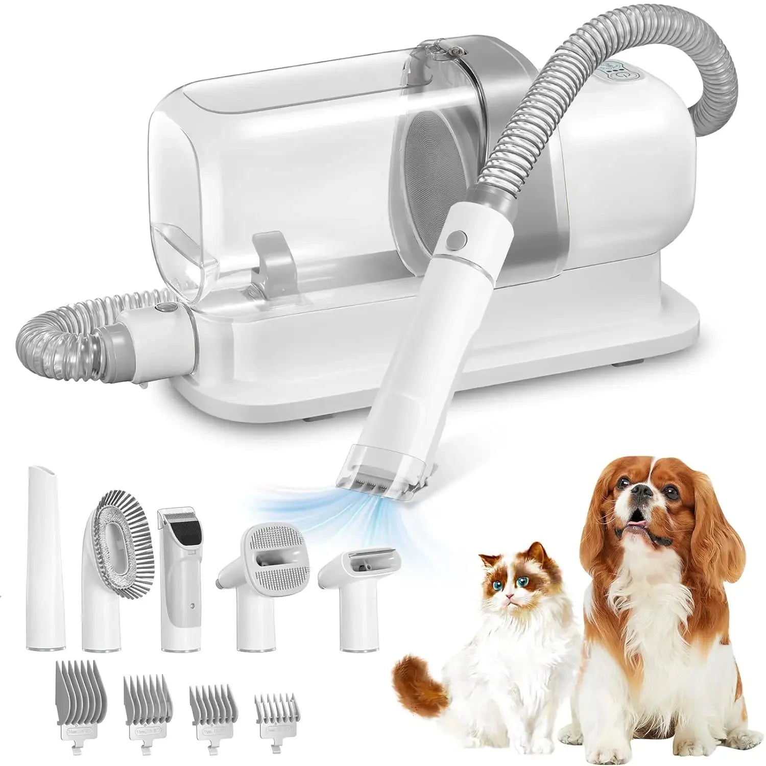 Dog Grooming Vacuum Kit – Pet Hair Vacuum Cleaner with Brush