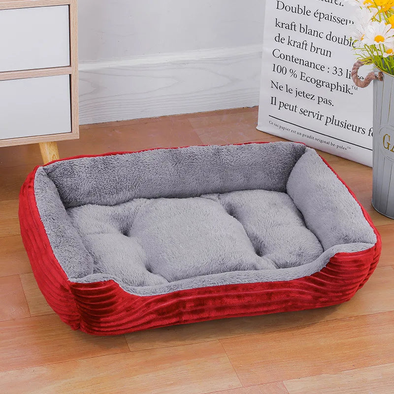Color Square Winter Pet Bed House PetWhiz