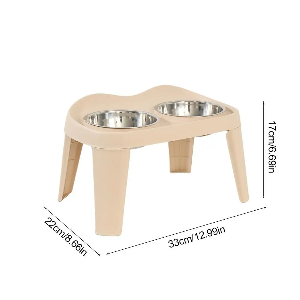 Elevated Dog Feeder with Foldable Raised Stand PetWhiz