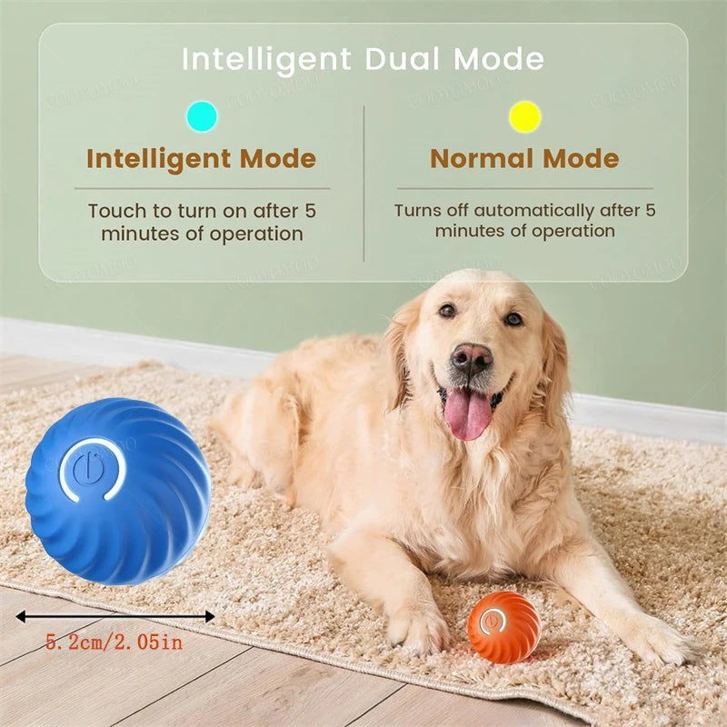 USB Rechargeable Smart Pet Ball – Automatic Interactive Dog & Cat Toy
