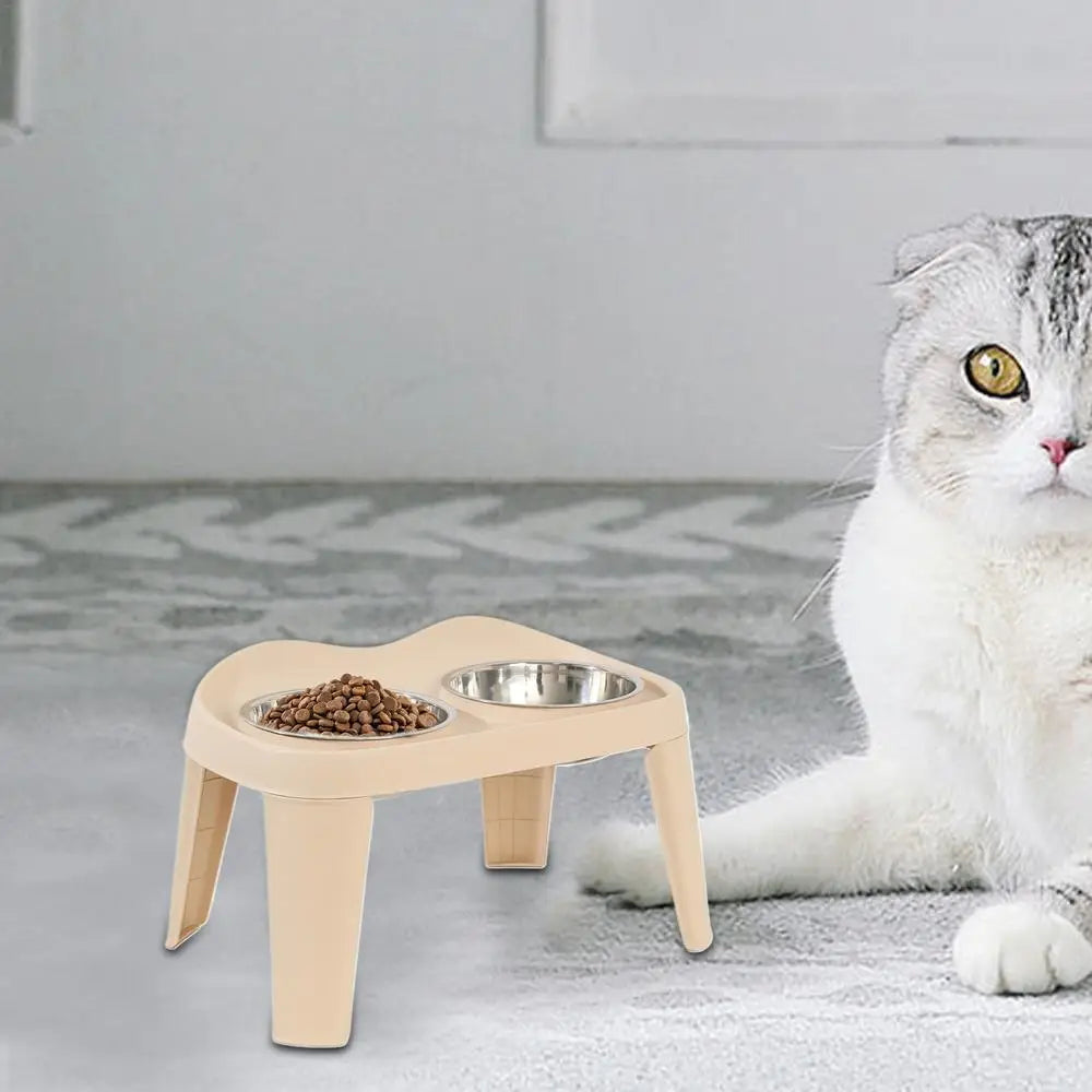 Elevated Dog Feeder with Foldable Raised Stand PetWhiz