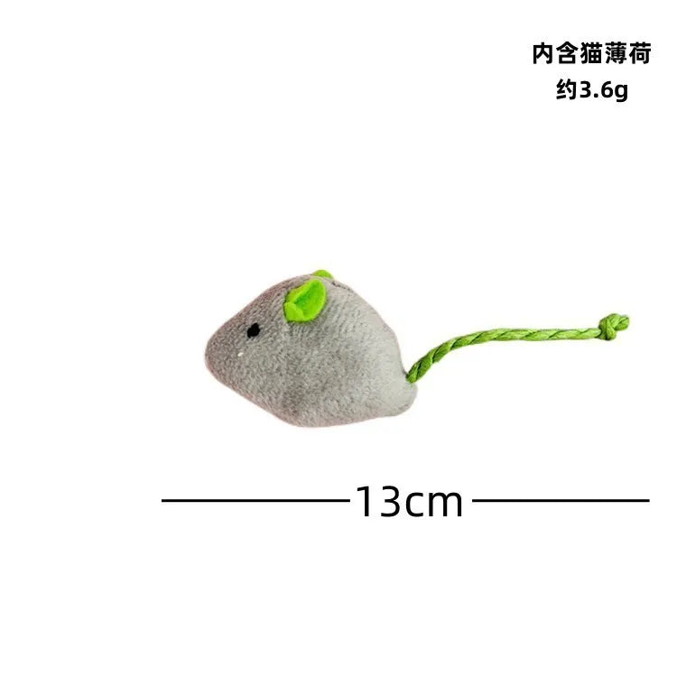 3-200 Pcs Rattle Cat Mouse Toys Also Prefilled Catnip Faux Fur Cat Toys Interactive Cat Game Catnip Toys for Cats Pet Products
