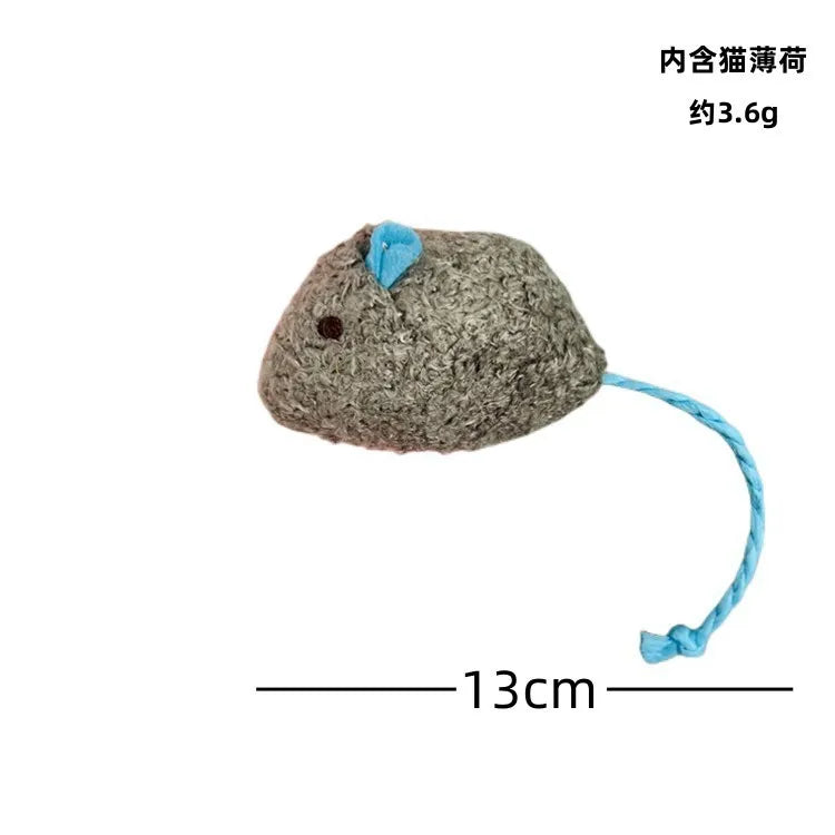 3-200 Pcs Rattle Cat Mouse Toys Also Prefilled Catnip Faux Fur Cat Toys Interactive Cat Game Catnip Toys for Cats Pet Products