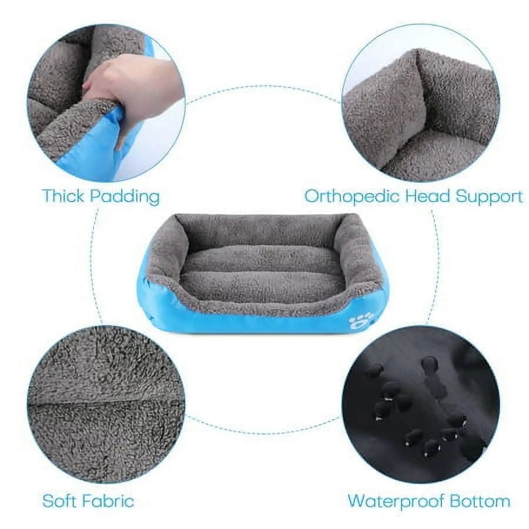 Color Square Winter Pet Bed House PetWhiz