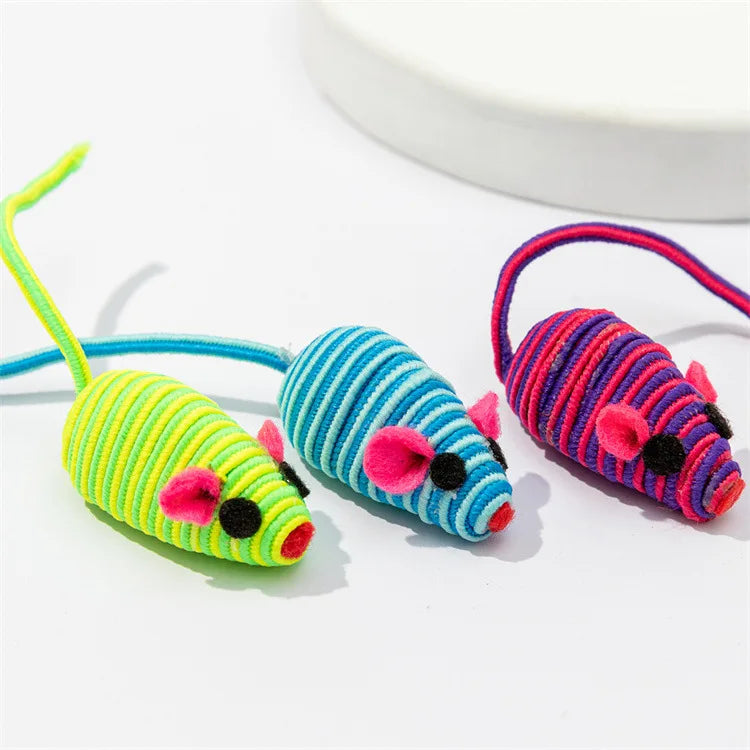 3-200 Pcs Rattle Cat Mouse Toys Also Prefilled Catnip Faux Fur Cat Toys Interactive Cat Game Catnip Toys for Cats Pet Products