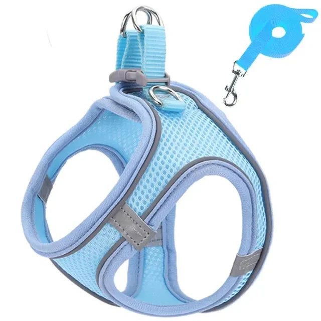 Dog Harness Reflective Pet Harnesses And Leashes Set Adjustable Pet Harness for Small Dogs Cats Pug Chihuahua Dog Accessories