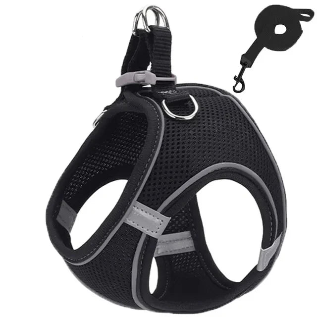 Dog Harness Reflective Pet Harnesses And Leashes Set Adjustable Pet Harness for Small Dogs Cats Pug Chihuahua Dog Accessories