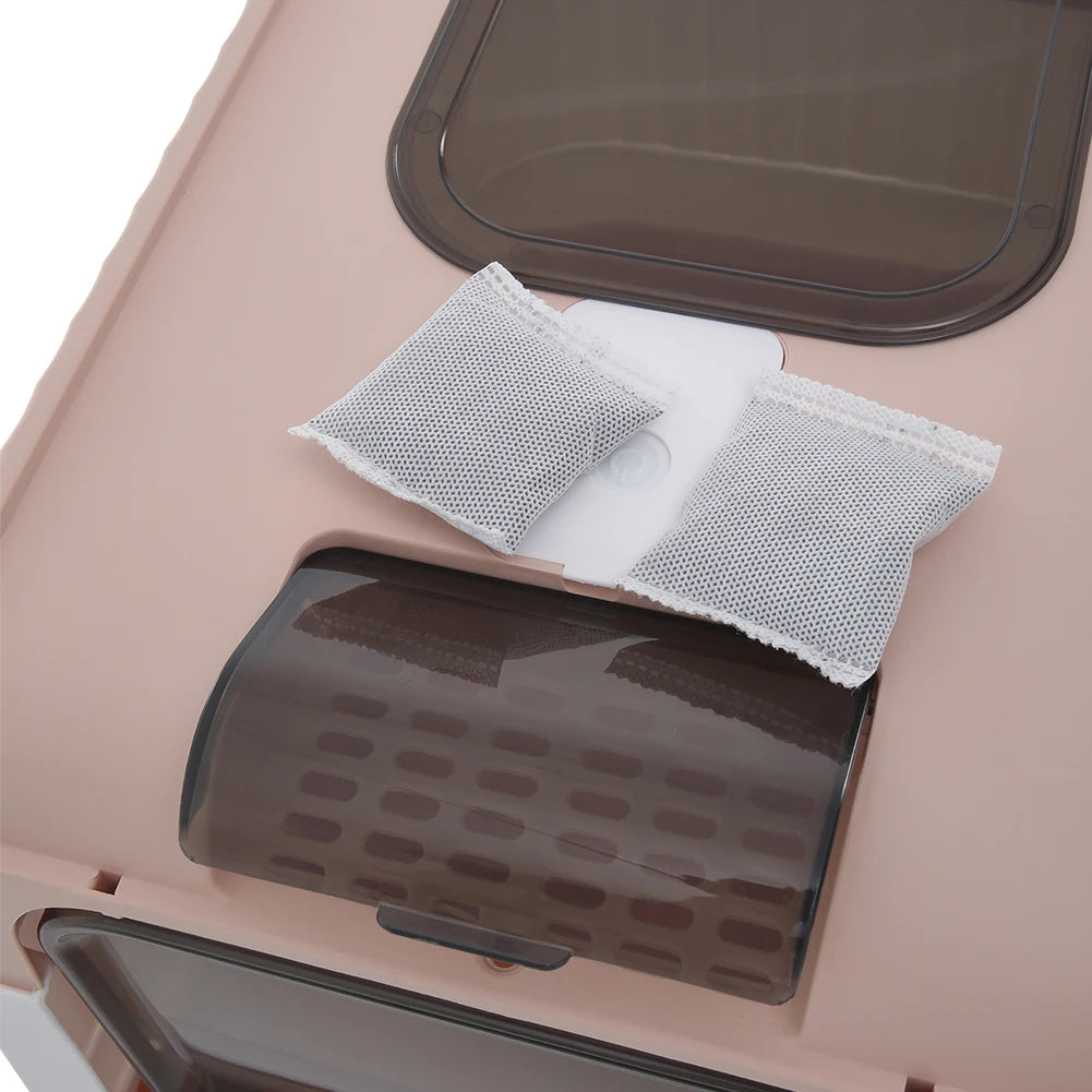 Tieker fully enclosed UV sterilizing cat litter box top entry splash-proof cat toilet large capacity