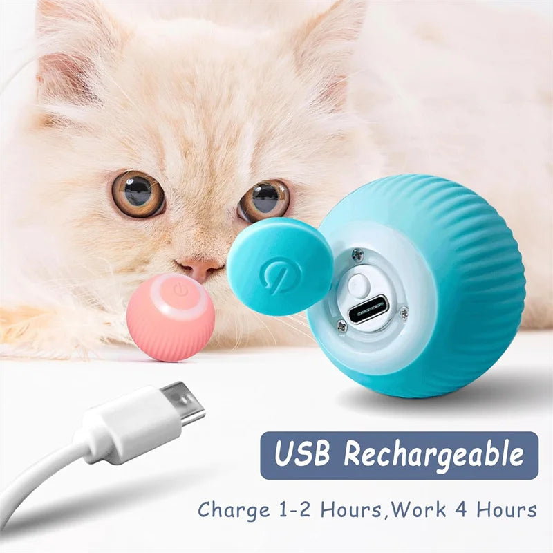USB Rechargeable Smart Pet Ball – Automatic Interactive Dog & Cat Toy