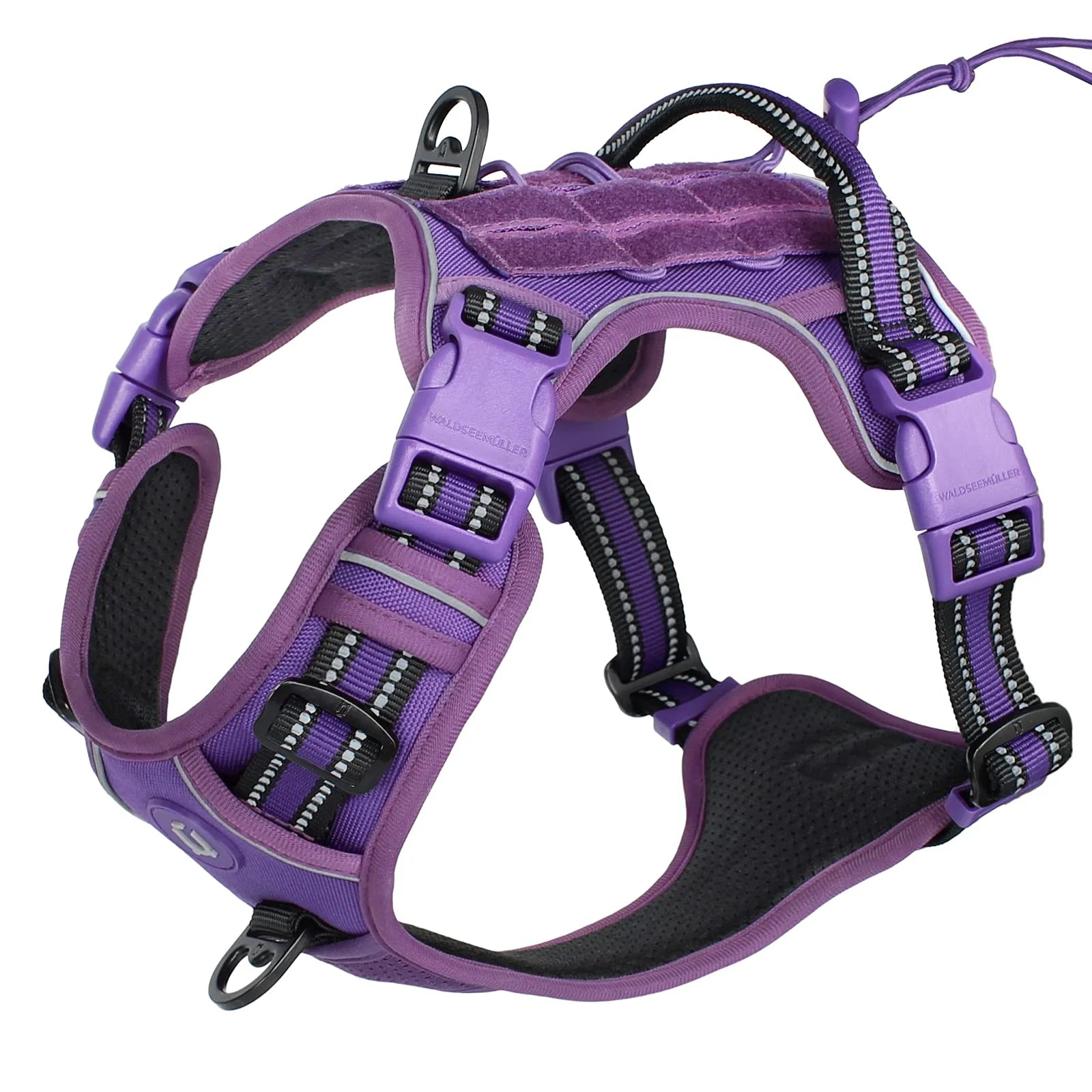 Tactical No Pull Dog Harness – Adjustable MOLLE Military Vest for Medium & Large Dogs, Reflective & Breathable Design