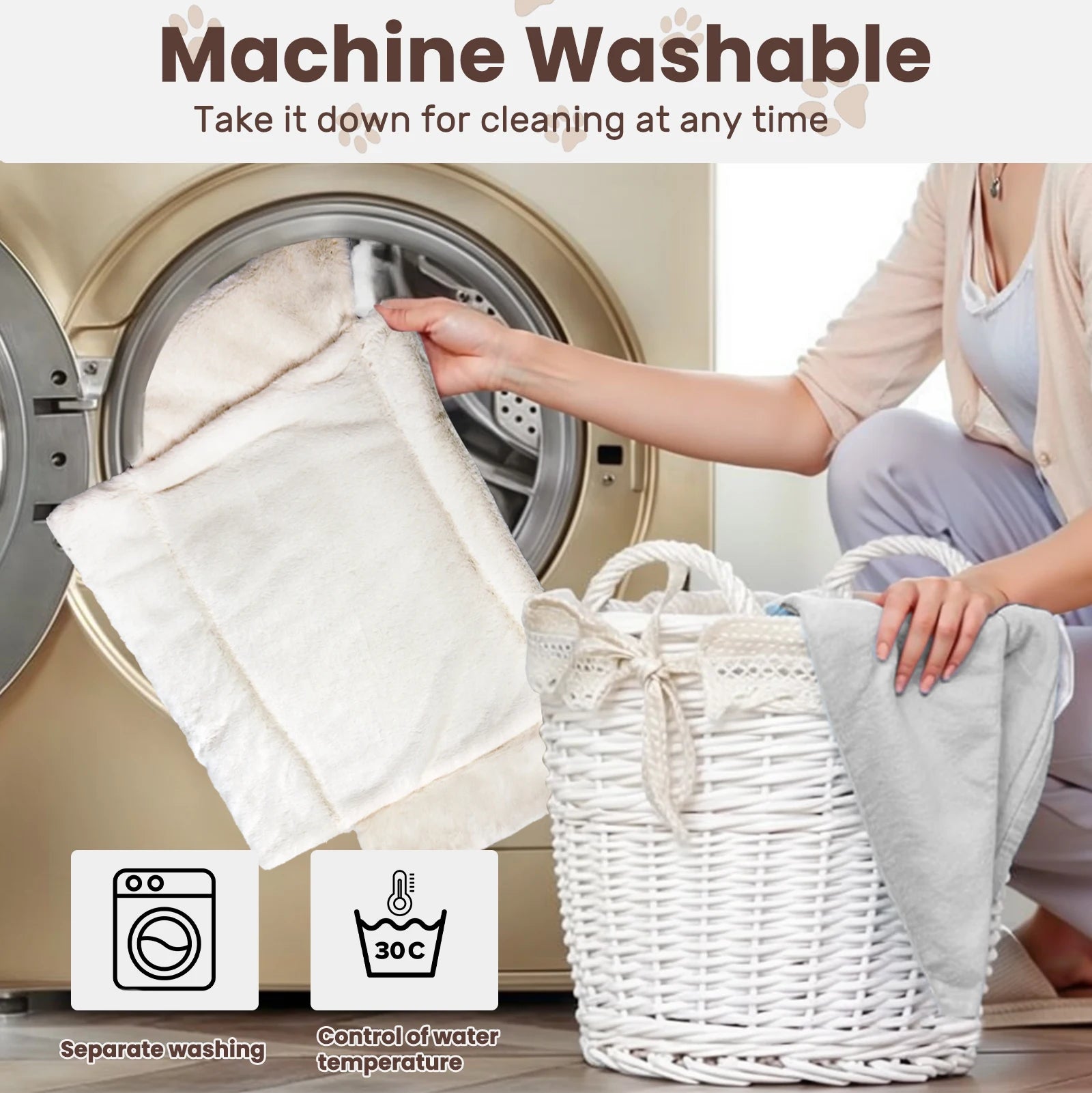 Large Cat Bed Sturdy Wooden Leg Raised Plush Cat Sofa Bed Kitten Bed for Indoor Cats - Soft Cat Couch