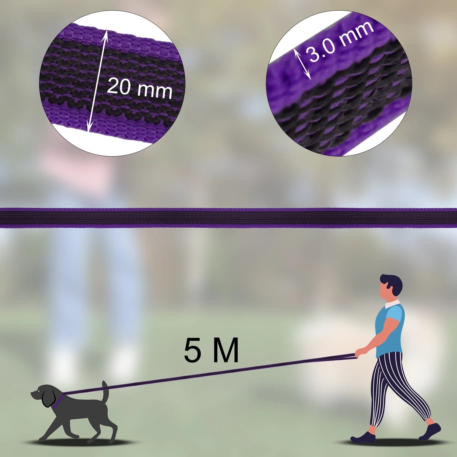 Latex Silk Long Dog Leash PetWhiz