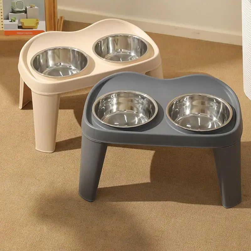 Elevated Dog Feeder with Foldable Raised Stand PetWhiz