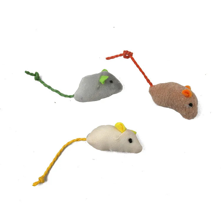 3-200 Pcs Rattle Cat Mouse Toys Also Prefilled Catnip Faux Fur Cat Toys Interactive Cat Game Catnip Toys for Cats Pet Products