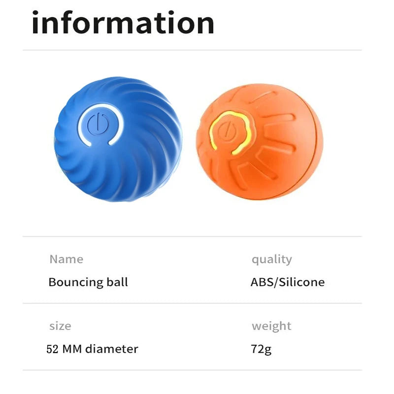 USB Rechargeable Smart Pet Ball – Automatic Interactive Dog & Cat Toy