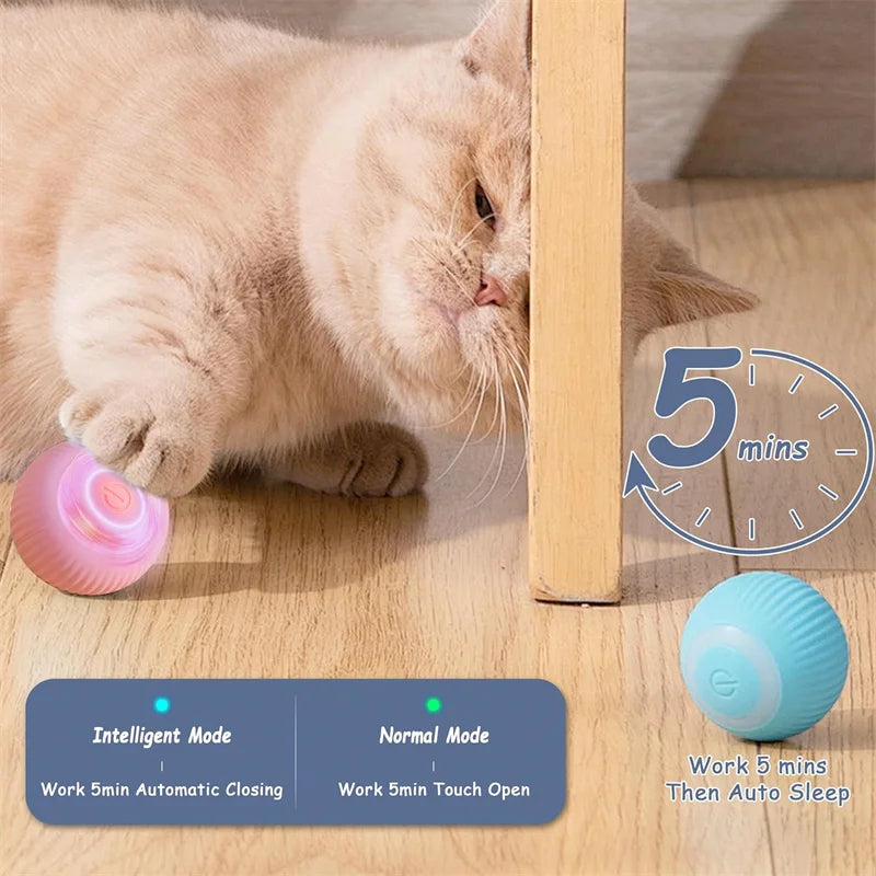 USB Rechargeable Smart Pet Ball – Automatic Interactive Dog & Cat Toy