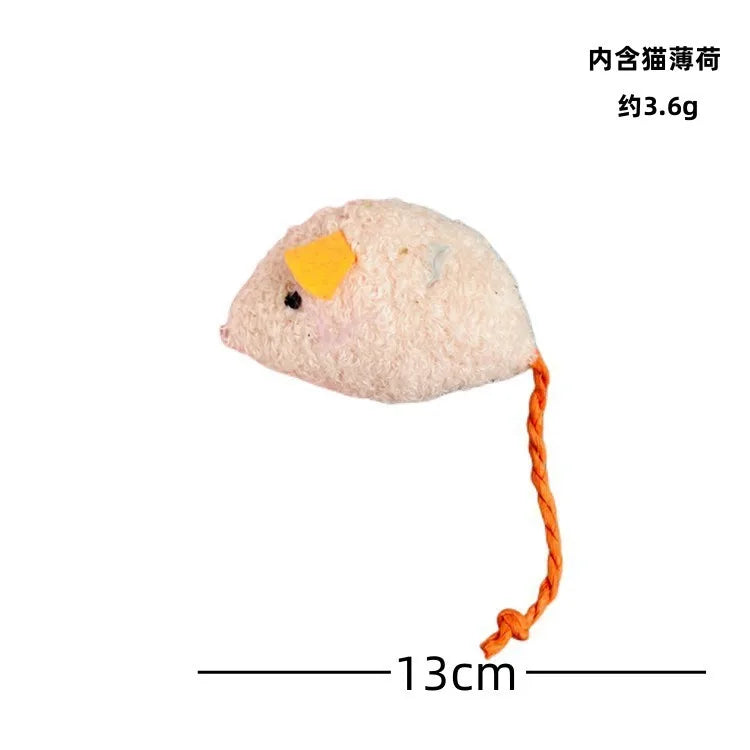 3-200 Pcs Rattle Cat Mouse Toys Also Prefilled Catnip Faux Fur Cat Toys Interactive Cat Game Catnip Toys for Cats Pet Products