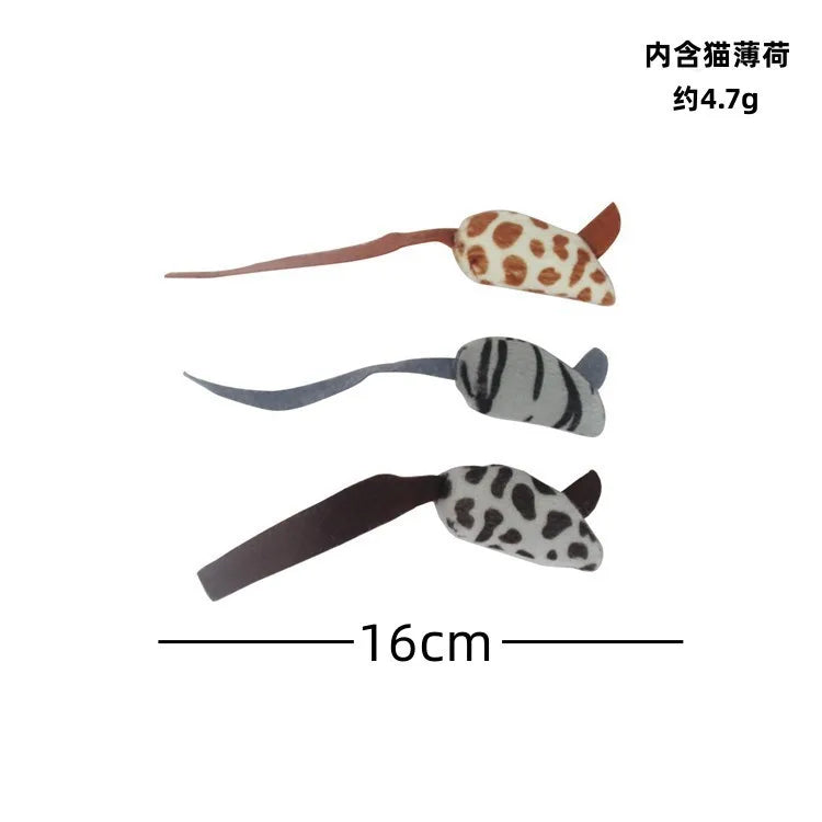 3-200 Pcs Rattle Cat Mouse Toys Also Prefilled Catnip Faux Fur Cat Toys Interactive Cat Game Catnip Toys for Cats Pet Products