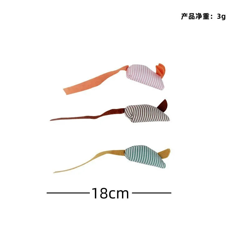 3-200 Pcs Rattle Cat Mouse Toys Also Prefilled Catnip Faux Fur Cat Toys Interactive Cat Game Catnip Toys for Cats Pet Products