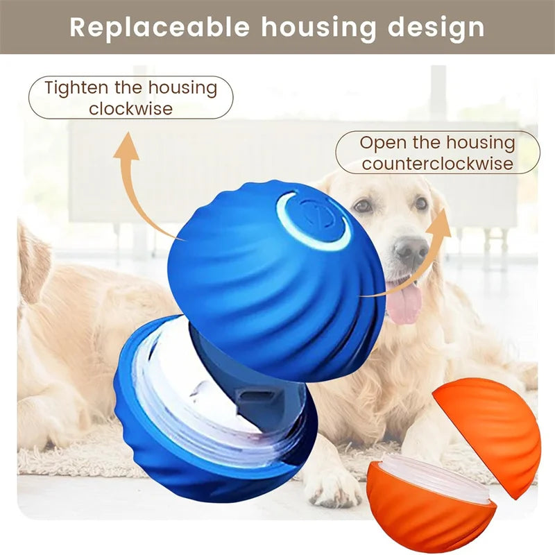USB Rechargeable Smart Pet Ball – Automatic Interactive Dog & Cat Toy