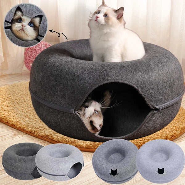 Cozy Donut Cat Hideaway